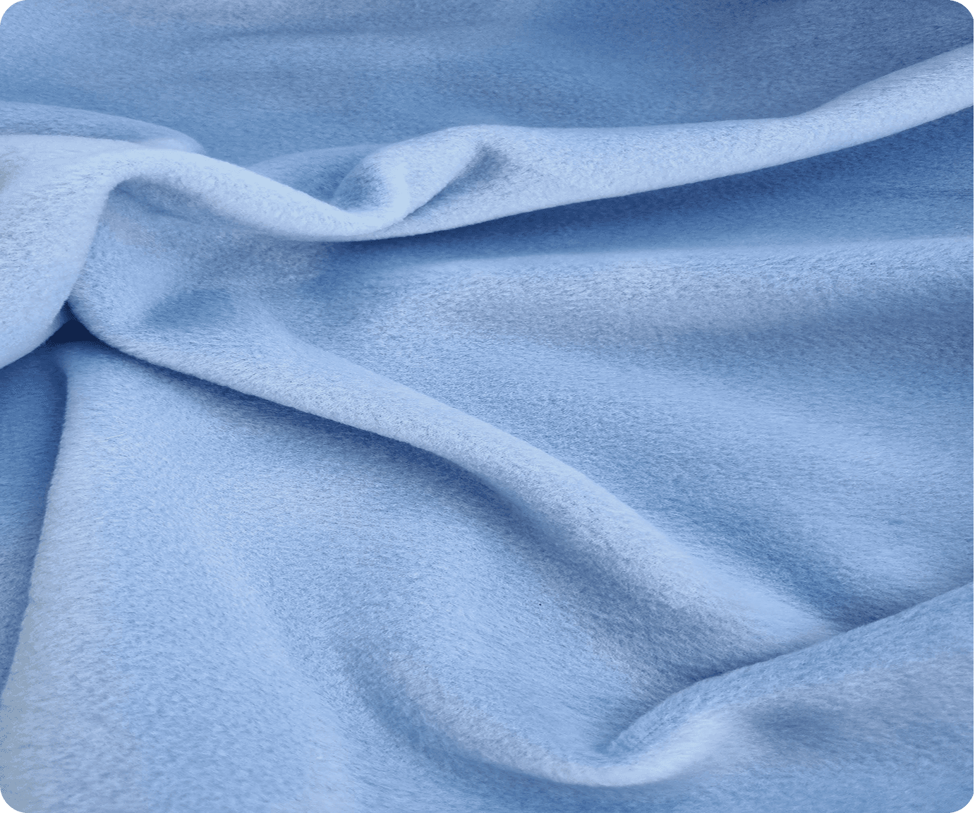 Folds of soft pale blue fleece fabric