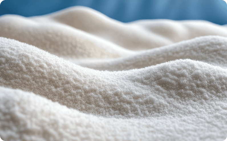 White quilted wadding sample